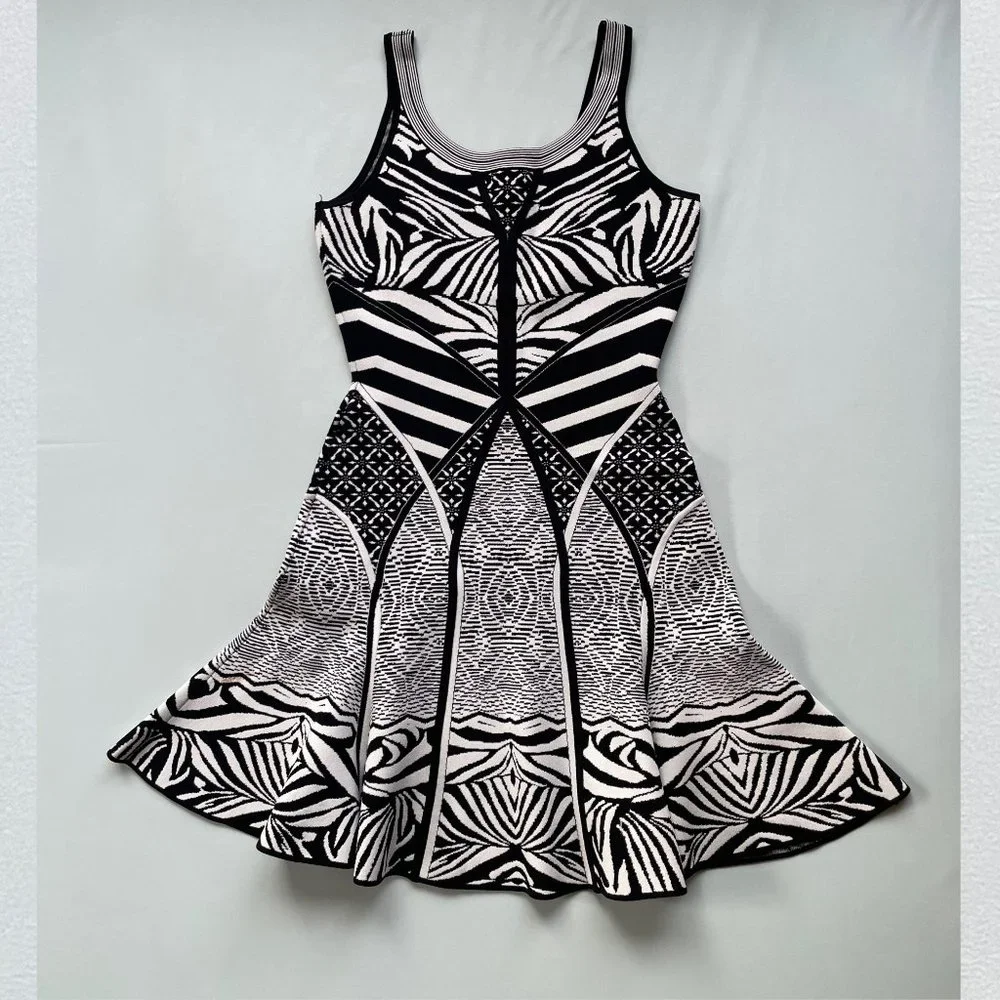 Diane Von Furstenberg Black & White Fanny Dress - Picture 2 of 8